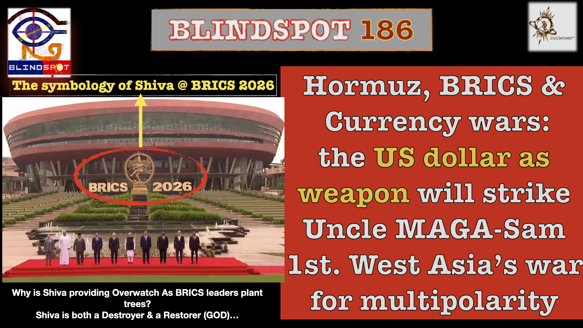 Read more about the article Blindsot 186 – BRICS, Shiva & the US$ as weapon to strike Uncle MAGA-Sam first